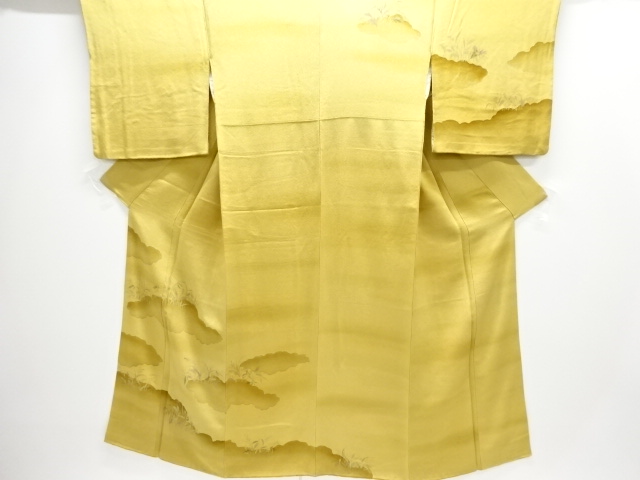 JAPANESE KIMONO / HOMONGI / CHIRIMEN / PLANTS